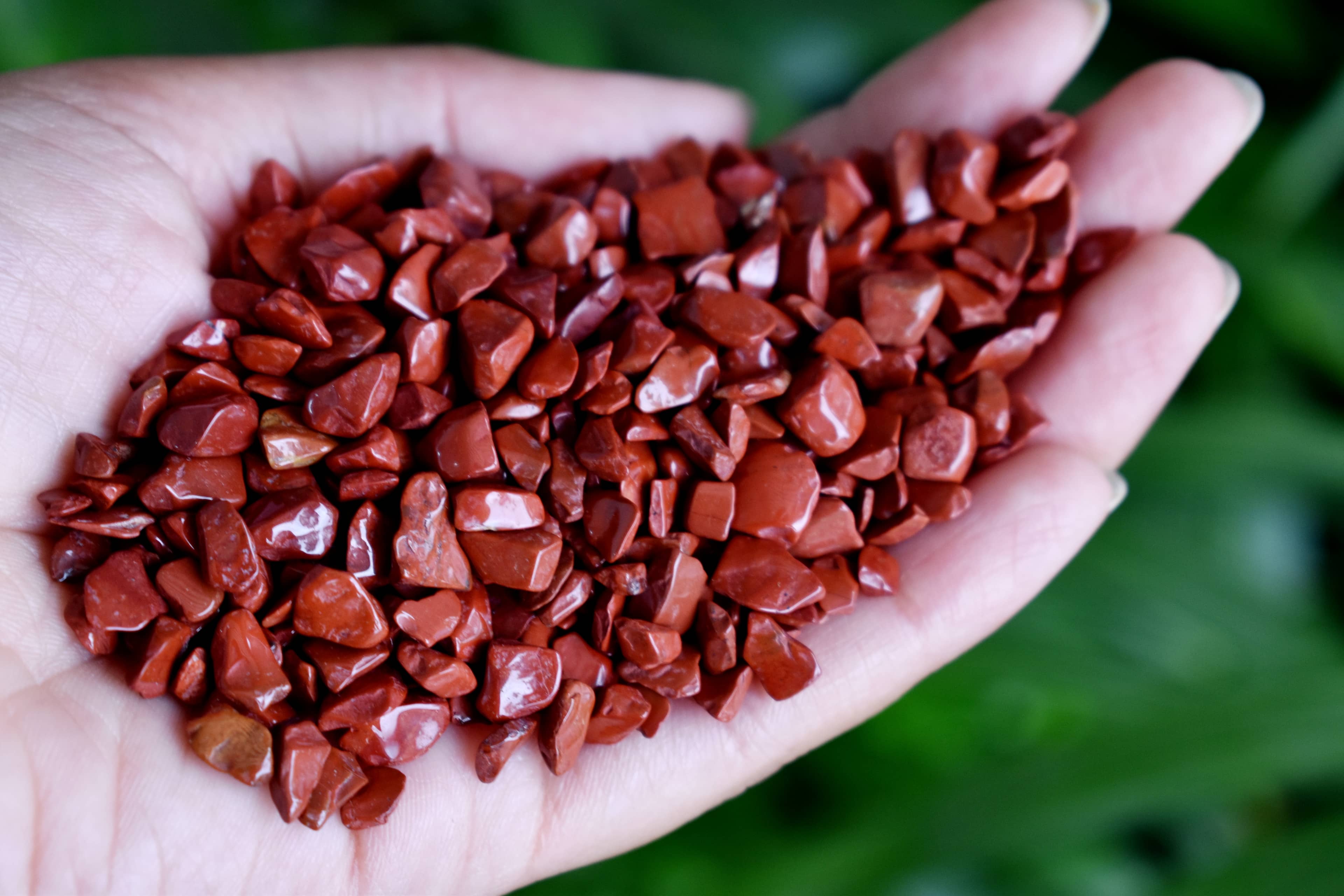 Red Jasper Crystal Chips. DestGlow