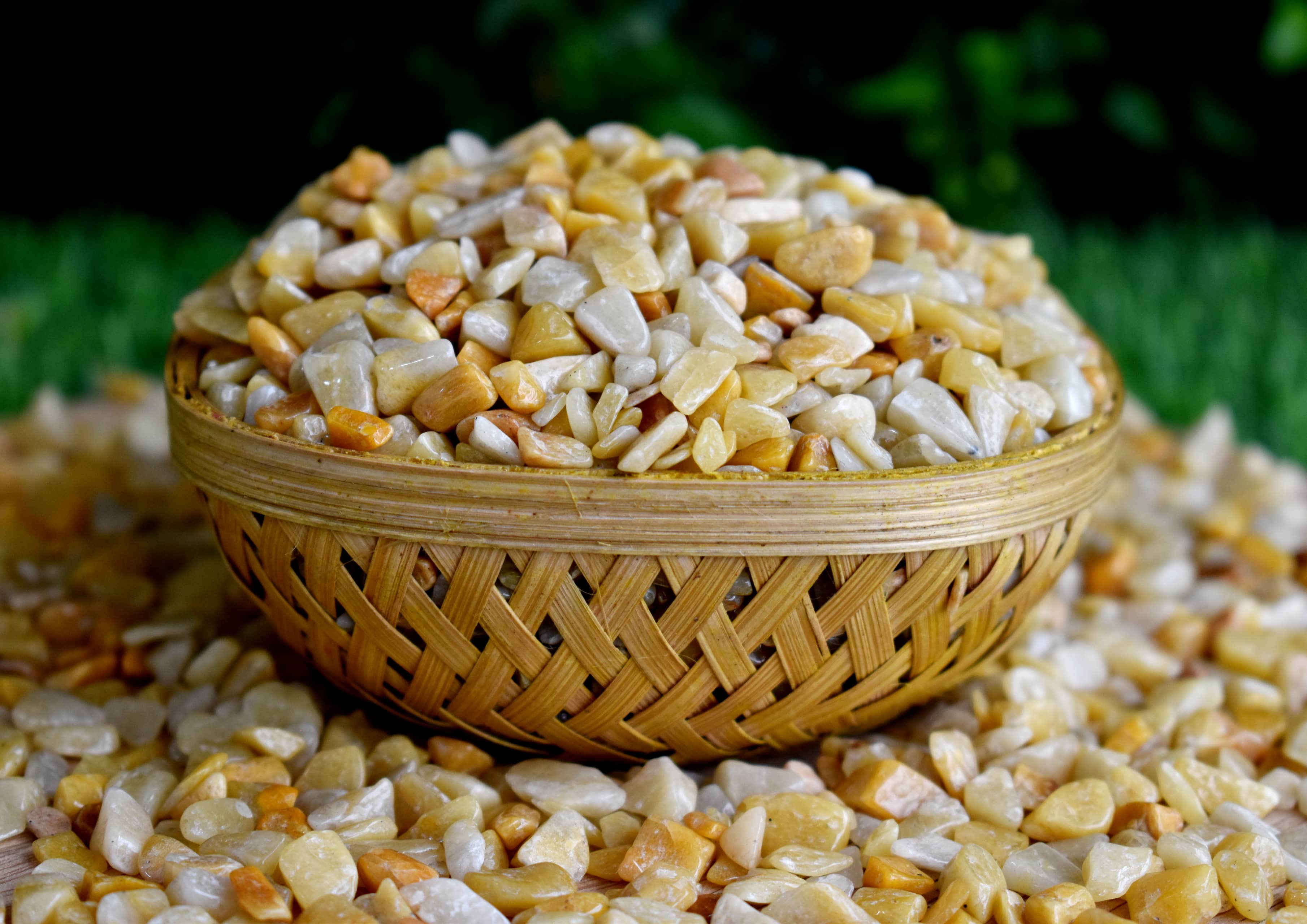 Raw Yellow Aventurine Crystal Chips. DestGlow