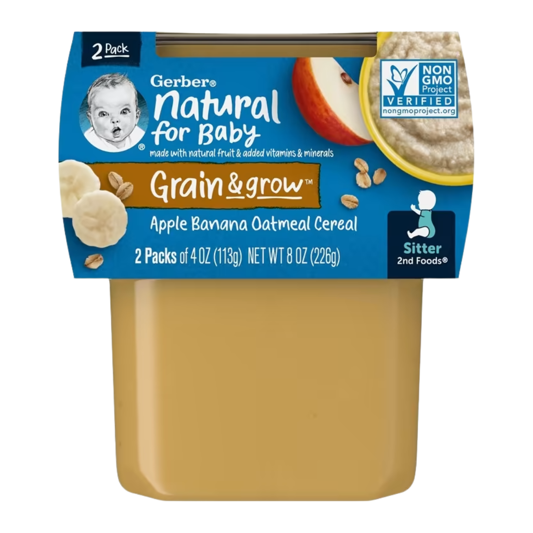 Gerber Apple, Banana & Oatmeal Cereal 2?Pack (2×8?oz) DestGlow