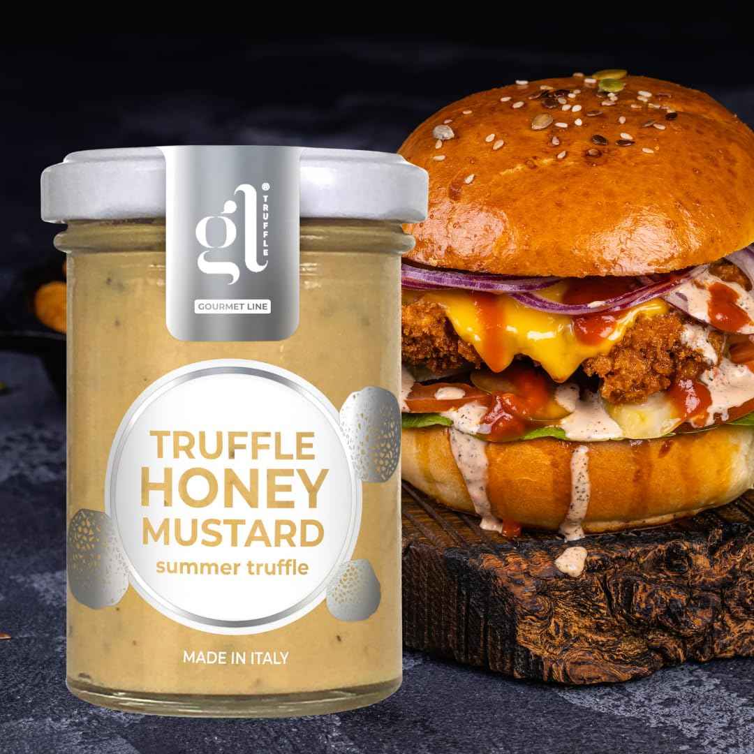 GL Truffle Gourmet, Truffle Honey Mustard r A Fusion of Sweetness and Zest 100g (3.52oz)