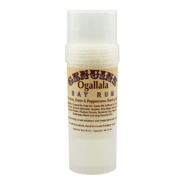 Ogallala Bay Rum, Limes & Peppercorns Shaving Stick 2.5 Oz by Pasteur Pharmacy