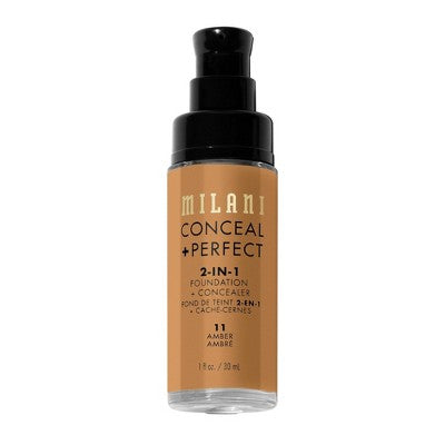 Milani Conceal + Perfect 2-in-1 Foundation + Concealer Amber 11 1 fl oz - Imperfect Container