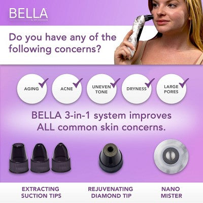 Spa Sciences BELLA 3-in-1 Diamond Tip Microdermabrasion System - Imperfect Box by This is Beauty US