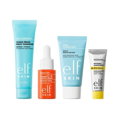 e.l.f. SKIN Wake the e.l.f. Up! Skincare Holiday Gift Kit 4ct - Imperfect Box DestGlow