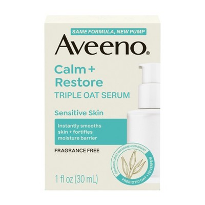 Aveeno Calm + Restore Triple Oat Hydrating Face Serum 1 fl oz - Imperfect Box DestGlow