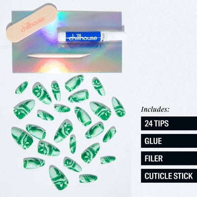 Chillhouse Chill Tips Press-On Fake Nails Shes a Gem 24ct - New - DestGlow