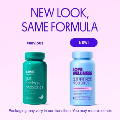 Love Wellness Gut Feelings Probiotics for a Healthy Gut & Immunity 30ct - Imperfect Container by This is Beauty US