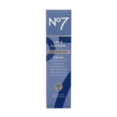 No7 Lift; Luminate Triple Action Face Serum 1.69 fl oz - Imperfect Box by This is Beauty US