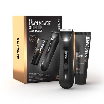 MANSCAPED The Lawn Mower 3.0 Plus Essentials Shaving Kit, SkinSafe Electric Groin and Body Hair Trimmer, Men&