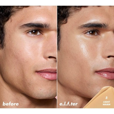 e.l.f. Halo Glow Skin Tint Light Coverage Foundation Mineral SPF 50 5 Light Warm 1 fl oz - Imperfect Box DestGlow