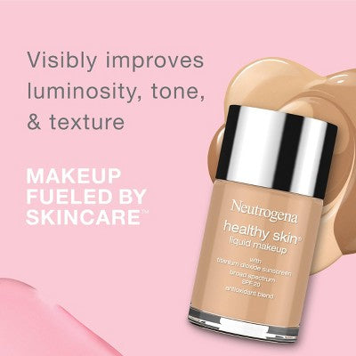 Neutrogena Healthy Skin Liquid Makeup Foundation, Lightweight & Flawless Coverage with Broad Spectrum SPF 20 Sunscreen 30 Buff - Imperfect Container by This is Beauty US