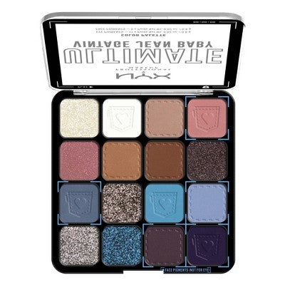 NYX Professional Ultimate Eyeshadow Palette Vintage Jean Baby 0.32oz - Imperfect Container DestGlow