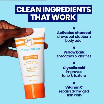 Megababe Happy Pits Detoxifying Underarm Mask 3 fl oz - New by This is Beauty US