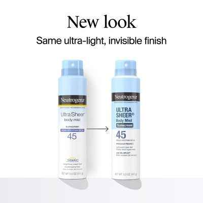 Neutrogena Ultra Sheer Spray Twin Pack SPF 45 - Imperfect Box