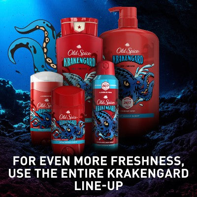Old Spice Krakenguard Body+Face Wash Deep Ocean Scent 33.4 fl - New by This is Beauty US