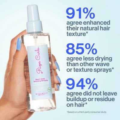 Rizos Curls Beach Waves Texturizing Salt Spray 6.8 fl oz - Imperfect Container by This is Beauty US