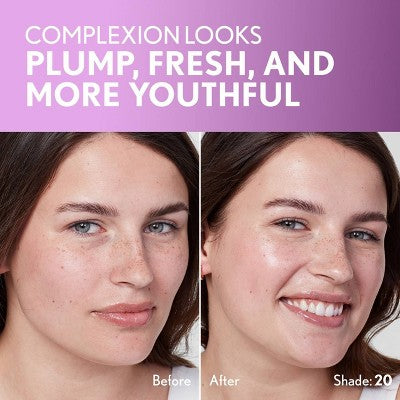 COVERGIRL Simply Ageless Skin Perfector Essence Vegan Foundation 20 Light 1 fl oz - Imperfect Container DestGlow