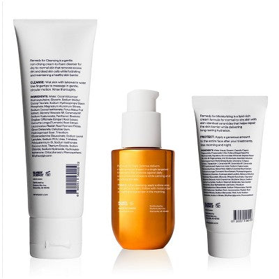 Remedy Skin Brightening 3-Piece Skincare Kit Gentle Cleanser Vitamin C Serum 2.7oz - Imperfect Box DestGlow