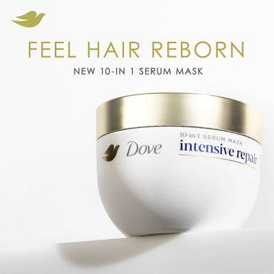 Dove Beauty Intensive Repair Therapy 10-in-1 Serum Hair Mask 9.2oz - Imperfect Container by This is Beauty US