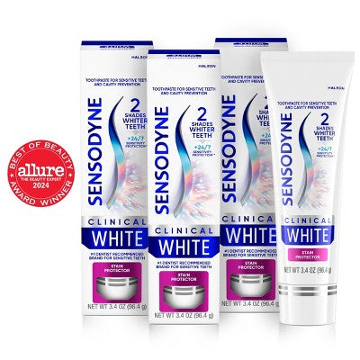 Sensodyne Clinical White Stain Protector Toothpaste 3.4oz/3pk - New by This is Beauty US