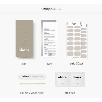 Ohora Gel Nail Basic Line Cream Paper 30ct - New - DestGlow