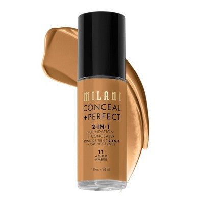 Milani Conceal + Perfect 2-in-1 Foundation + Concealer Amber 11 1 fl oz - Imperfect Container