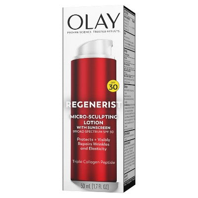 Olay Regenerist Micro-Sculpting Cream Face Moisturizer SPF 30 1.7 fl oz - Imperfect Box
