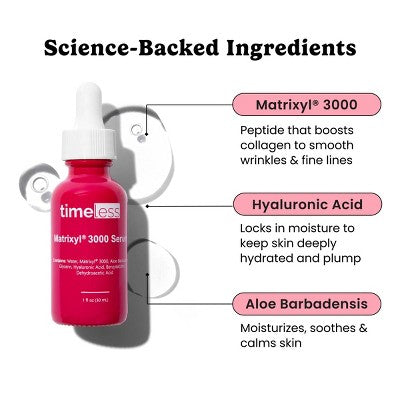 Timeless Skin Care Matrixyl 3000 Serum 1 fl oz - Imperfect Box DestGlow