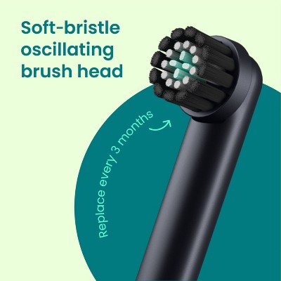 quip Rev Oscillating Rechargeable Electric Toothbrush Black/Silver - Imperfect Box by This is Beauty US