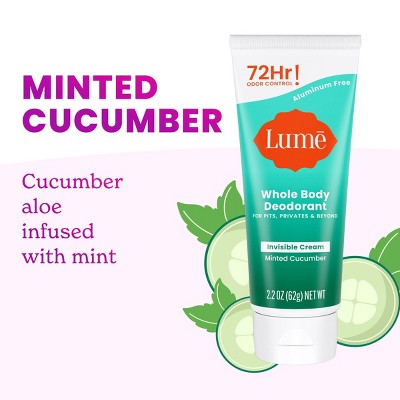 Lume Cream Deodorant Tube Minted Cucumber 2.2oz - New by This is Beauty US