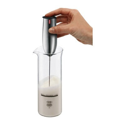 Bodum Schiuma Milk Frother Stainless Steel: Handheld Frother Wand for Coffee, Battery-Powered, Silver - Imperfect Box by This is Beauty US