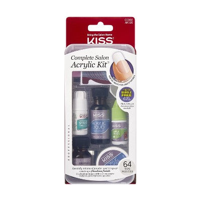 KISS Products Complete Salon Acrylic DIY Manicure Kit 64ct - New - DestGlow