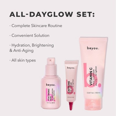 Beyou. All Day Glow Set 4.89 fl oz/3ct - New - DestGlow