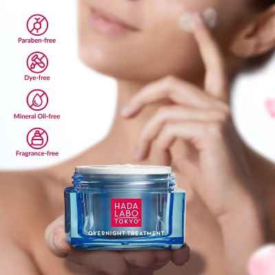 Hada Labo Tokyo Anti-Aging Overnight Treatment Hyaluronic Acid Night Cream 1.76oz - New