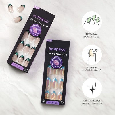 KISS imPRESS Press-On Manicure Fake Nails Best Life - New - DestGlow