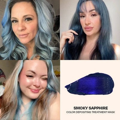 Overtone Smoky Sapphire Hair Mask- Semi-Permanent Hair Dye & Color Conditioner Misty Turquoise for Brown & Blonde Hair - New by This is Beauty US