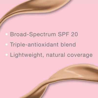 Neutrogena Healthy Skin Liquid Makeup Foundation, Lightweight & Flawless Coverage with Broad Spectrum SPF 20 Sunscreen 30 Buff - Imperfect Container