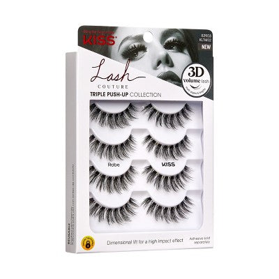 KISS Products Lash Couture 3D Volume False Eyelashes Robe 4ct - New by This is Beauty US
