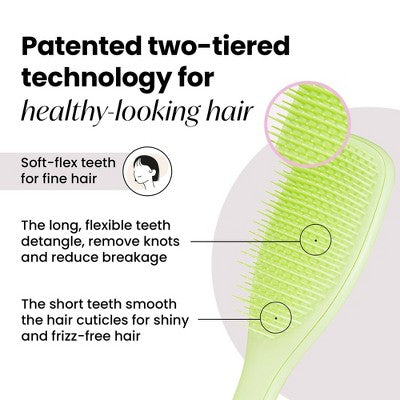 Tangle Teezer Fine & Fragile Plant Detangling Hair Brush Cool Matcha - Imperfect Box by This is Beauty US
