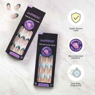 KISS imPRESS Press-On Manicure Fake Nails Best Life - New - DestGlow