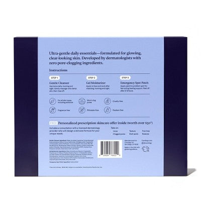 Curology Skincare Starter Set Gentle Essentials Kit for All Skin Types 3ct - Imperfect Box by This is Beauty US