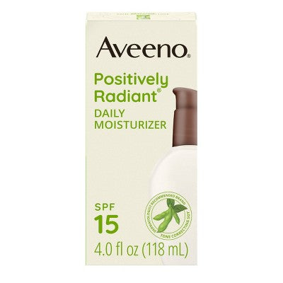 Aveeno Positively Radiant Daily Face Moisturizer SPF15 4oz - Imperfect Box by This is Beauty US