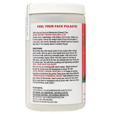 Aztec Secret Indian Healing Clay Deep Pore Cleansing Face & Body Mask, Natural Calcium Bentonite Clay 32oz - New by This is Beauty US