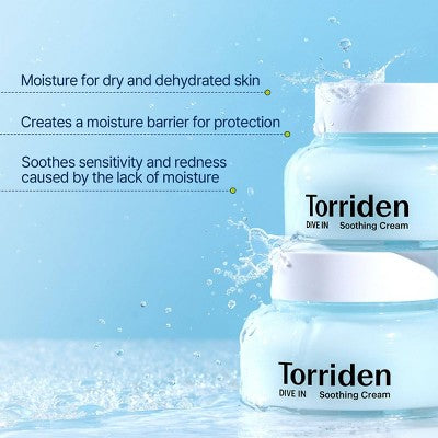 Torriden Dive-In Soothing Cream Korean Skincare for Calming and Deep Moisturization 2.7 fl oz - Missing Box by This is Beauty US