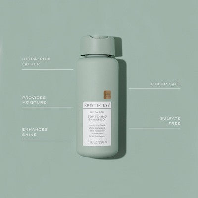 Kristin Ess Softening + Moisturizing Shampoo Sulfate Free Vegan and Color Safe 10 fl oz - New by This is Beauty US