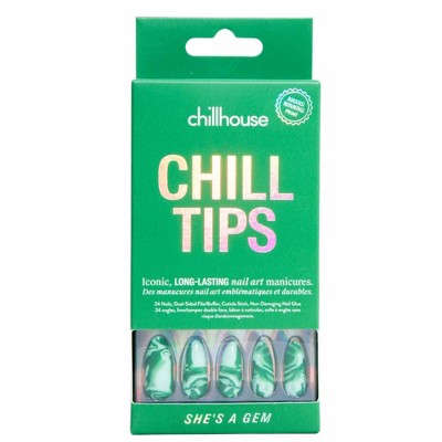 Chillhouse Chill Tips Press-On Fake Nails Shes a Gem 24ct - New - DestGlow