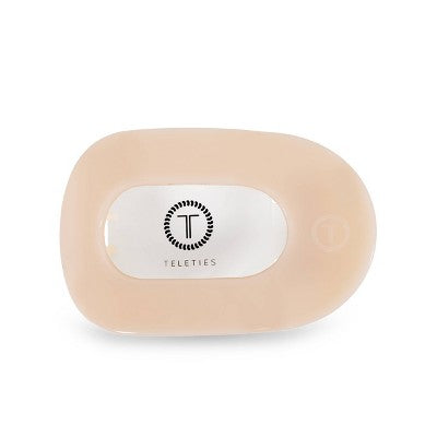 TELETIES Medium Flat Round Hair Clip Almond Beige - New by This is Beauty US