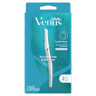 Venus for Facial Hair & Skin Care Exfoliating Dermaplaning Razor + 2 Blade Refills Starter Kit 3ct - New by This is Beauty US