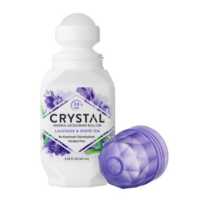 Crystal Essence Deodorant Roll-On Lavender & White Tea 2.25 Oz by This is Beauty US
