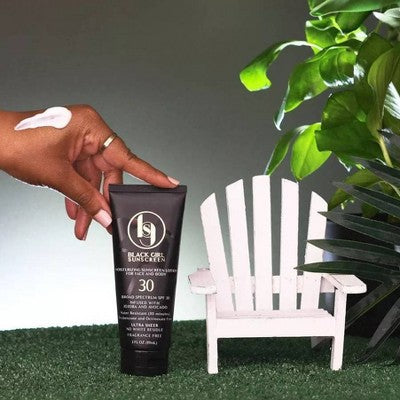 Black Girl Sunscreen Broad Spectrum Infused with Jojoba Oil SPF 30 3 fl oz - Imperfect Container by This is Beauty US